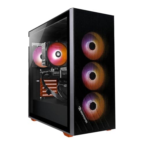 iBUYPOWER Scale Orange Gaming PC Desktop Computer (AMD Ryzen 5 7600 CPU, NVIDIA GeForce RTX 4060 Ti 8GB GPU, 16GB DDR5 Non-RGB 5200MHz RAM (16x1), 1TB NVMe SSD, WiFi Ready, Windows 11 Home)-SCA5N46T01