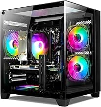 Gaming PC Desktop Intel 12th I5-12400F, 6 core 2.5GHz Desktop Computer, GeForce RTX3050, 32G DDR4 RAM, 1TB NVME SSD, Tower Computer for Gaming, Home and Office (Black)