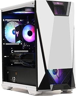 MXZ Desktop Computer High Performance Gaming pc, Ryzen 5 7600 Zenn 4 Architecture,B650,16GB DDR5,500G NVME,5 RBG Fans, Windows 11 Pro Ready to use(R5 7600| RX 6650XT)