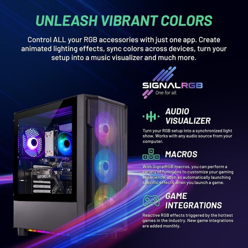 Skytech Shadow Gaming PC Desktop, Ryzen 7 7700 3.8 GHz (5.3GHz Turbo Boost), NVIDIA RTX 4060 8GB GDDR6, 1TB SSD, 16GB DDR5 RAM 5200, 650W Gold PSU, Wi-Fi, Win 11 Home