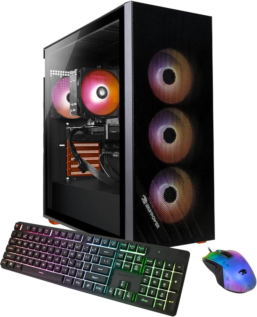 iBUYPOWER Scale Orange Gaming PC Desktop Computer (AMD Ryzen 5 7600 CPU, NVIDIA GeForce RTX 4060 Ti 8GB GPU, 16GB DDR5 Non-RGB 5200MHz RAM (16x1), 1TB NVMe SSD, WiFi Ready, Windows 11 Home)-SCA5N46T01