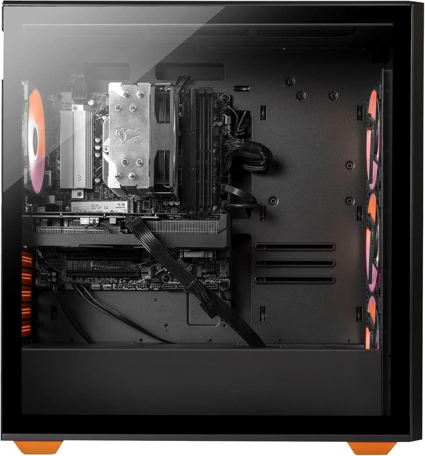 iBUYPOWER Scale Orange Gaming PC Desktop Computer (AMD Ryzen 5 7600 CPU, NVIDIA GeForce RTX 4060 Ti 8GB GPU, 16GB DDR5 Non-RGB 5200MHz RAM (16x1), 1TB NVMe SSD, WiFi Ready, Windows 11 Home)-SCA5N46T01