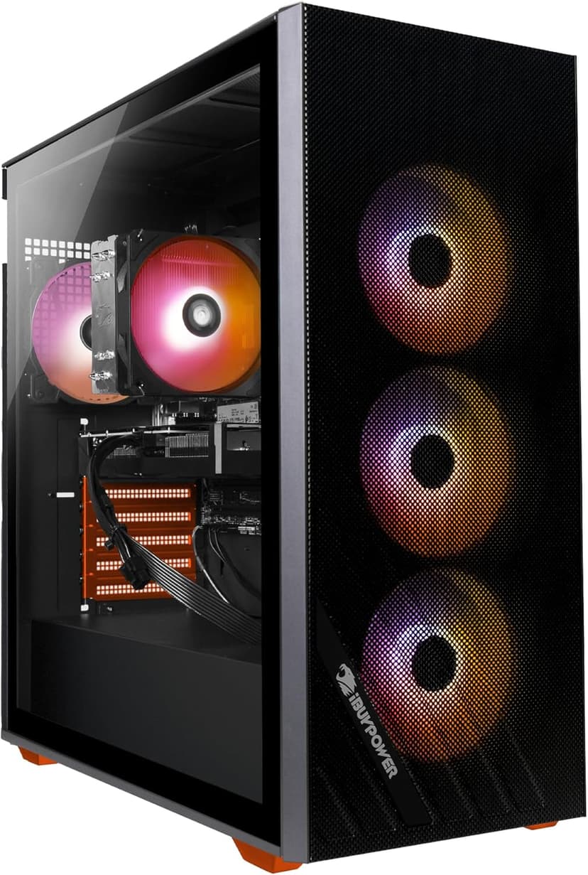 iBUYPOWER Scale Orange Gaming PC Desktop Computer (AMD Ryzen 5 7600 CPU, NVIDIA GeForce RTX 4060 Ti 8GB GPU, 16GB DDR5 Non-RGB 5200MHz RAM (16x1), 1TB NVMe SSD, WiFi Ready, Windows 11 Home)-SCA5N46T01